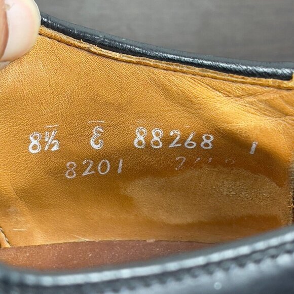 ALLEN EDMONDS Shelton Oxfords Dress Shoes Black Leather Mens Size 8.5 - Picture 10 of 10